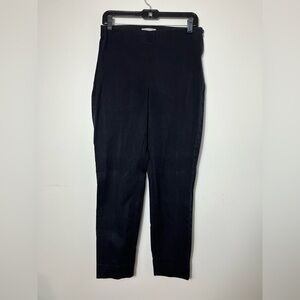 Everlane Womens Ankle Pants Sz 10 Black Side Zip Mid Rise Minimalist  Goth ￼‎